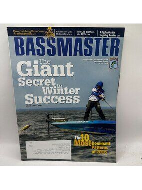 Bassmaster November December 2016 Magazine Winter Fishing Success